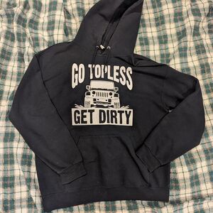 Black Graphic Hoodie Jeep